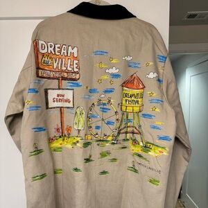 NEW Authentic 2024 Dreamville Festival At Cookout Tan Work Jacket. UNWORN.